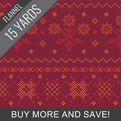 Evenweave Flannel in Ruby - 15 Yard Bolt