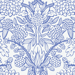 Large Burgeon in Dark Periwinkle on Pearl