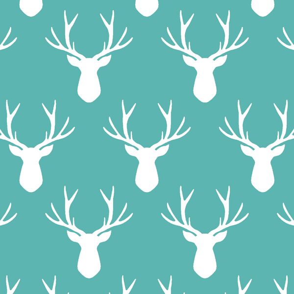 Stag Silhouette in Seafoam