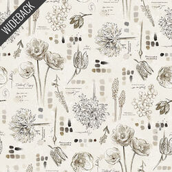 Floral Journal Wideback in Cream