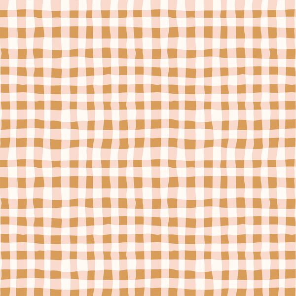 Organic Gingham in Harvest Blush