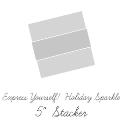 Expressions Batiks Express Yourself! Holiday Sparkle Boho 5" Square Pack C