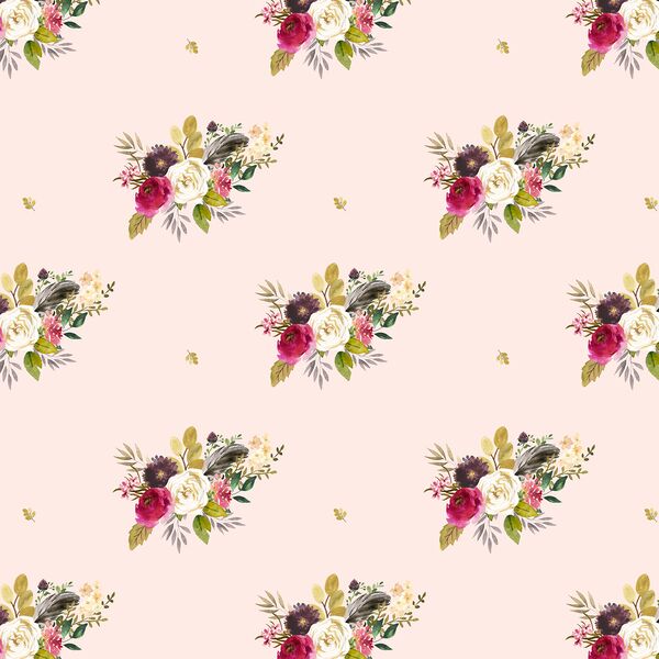 Large Woodland Bouquet in Pale Peach