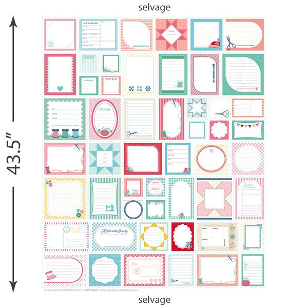 Quilt Label Panel in Multi