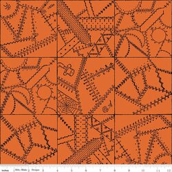 Crazy Patchwork in Orange