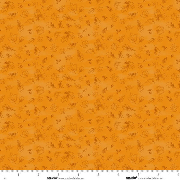 Leaves Lineart in Orange