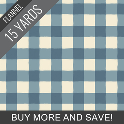 Plaid of My Dreams Flannel in Sky - 15 Yard Bolt