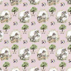 Small Royal Horses in Rose Mist