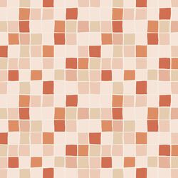 Mosaic Tiles in Summer Coral
