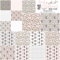 Baby Elephant Fat Quarter Bundle Little Scale