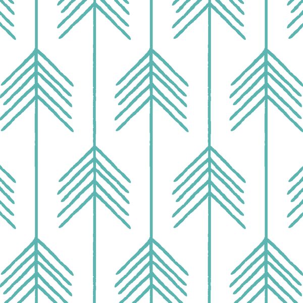 Vanes in Seafoam on White