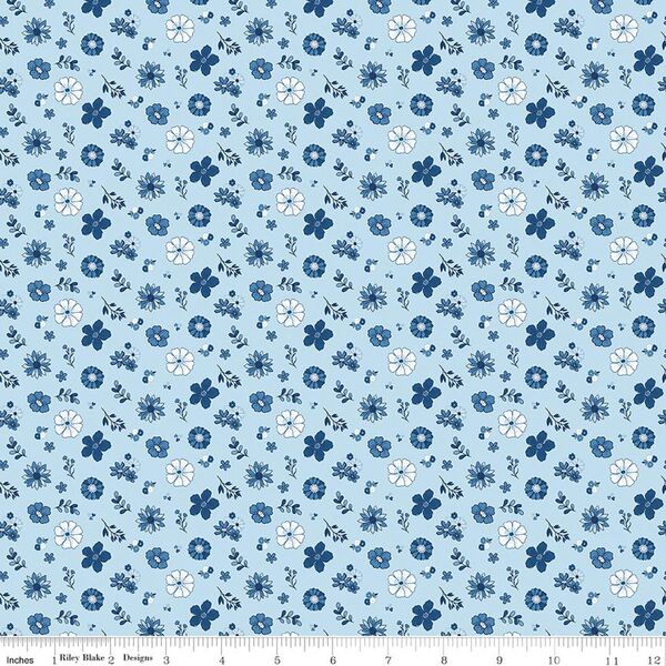 Floral in Blue