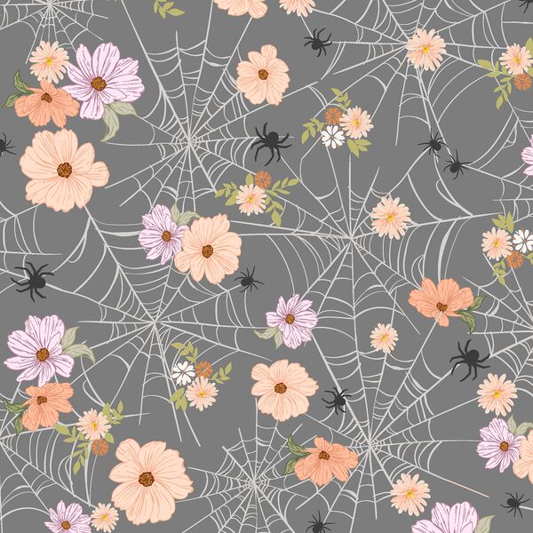 Floral Webs in Ghostly Gray
