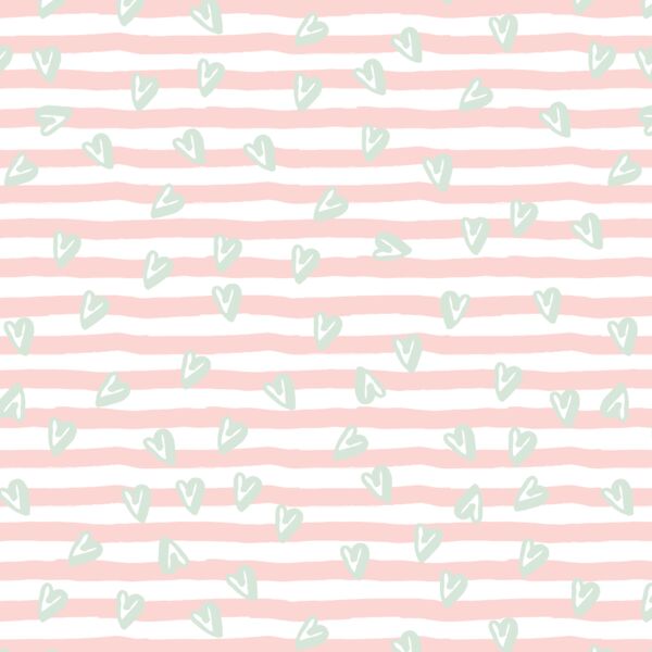 Sweetened Stripes in Meringue Pink