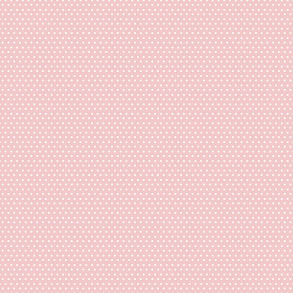 Small Winter Dot in White on Sweet Pink