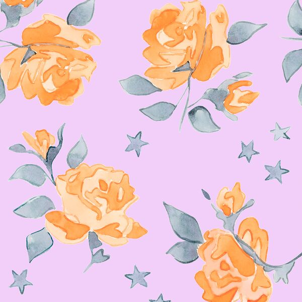 Large Roses in Light Purple