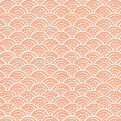 Scalloped Rainbows in Coral Pink