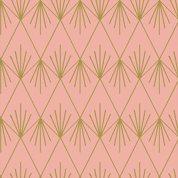 Trellis in Peony and Gold
