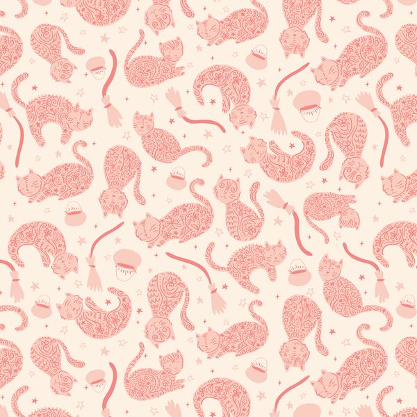 Kooky Kitties in Soft Petal