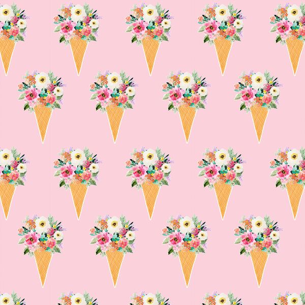 Floral Cone in Bubble Gum