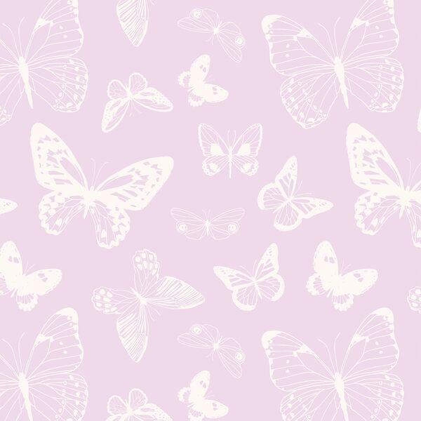 Boho Butterflies in Bright Lilac