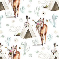 Floral Horse in Free Spirit