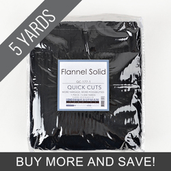 Flannel in Black - 5 Yard Quick Cut