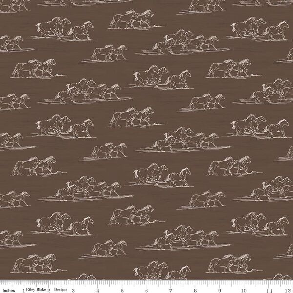 Horse Toile in Brown