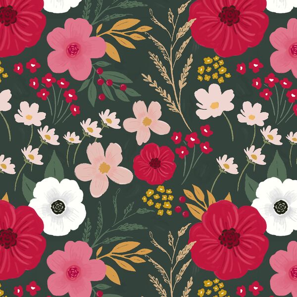 Christmas Flowers in Country Green