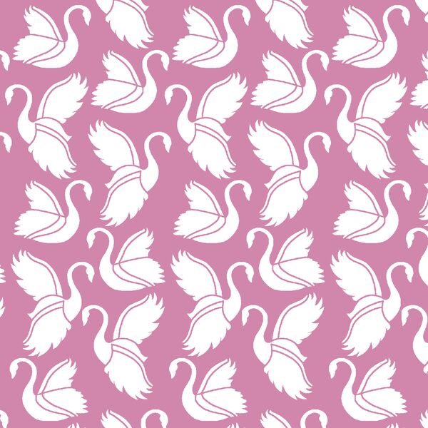 Swan Silhouette in Wisteria