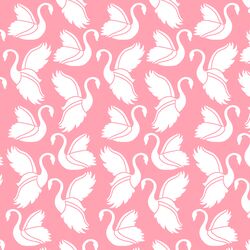 Swan Silhouette in Rose Pink