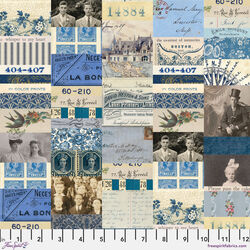 Collage in Indigo