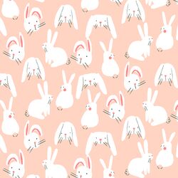 Bunnies in Peachy Pink