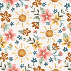 Glowing Sun Floral in Off White