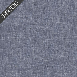 Yarn Dyed Linen Blend in Steel Blue