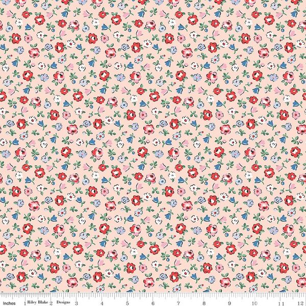 Ditsy in Floral Peach
