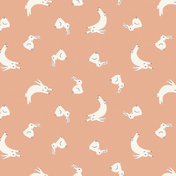 Playful Bunnies in Peachy Keen
