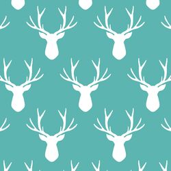 Stag Silhouette in Seafoam