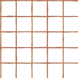 Windowpane in Terracotta on White