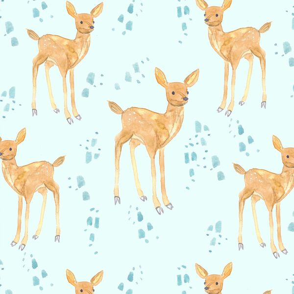 Large April Fawn in Aqua Sky