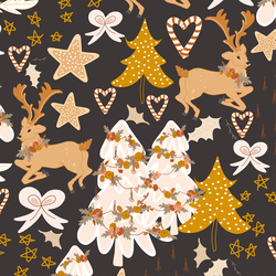 Christmas Whimsy in Faded Black