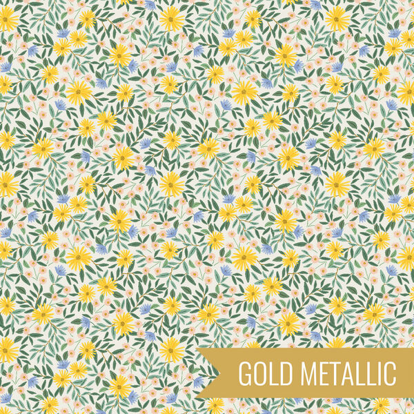 Daisy Fields in Cream Metallic