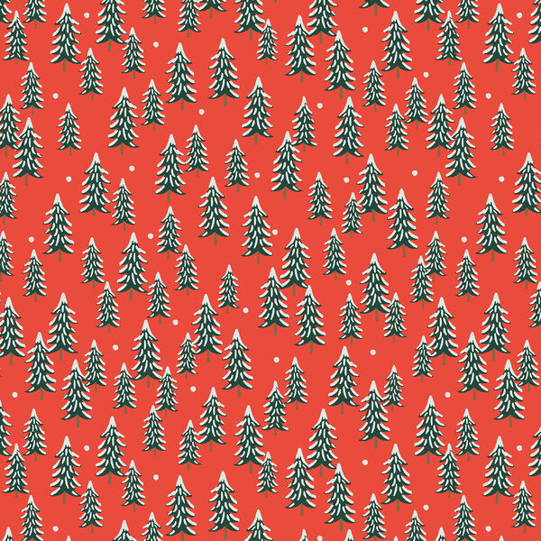 Fir Trees in Red