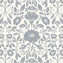 Fleury Tile in Cottage Blue on Ivory