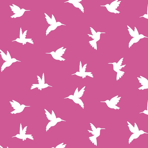 Hummingbird Silhouette in Petunia