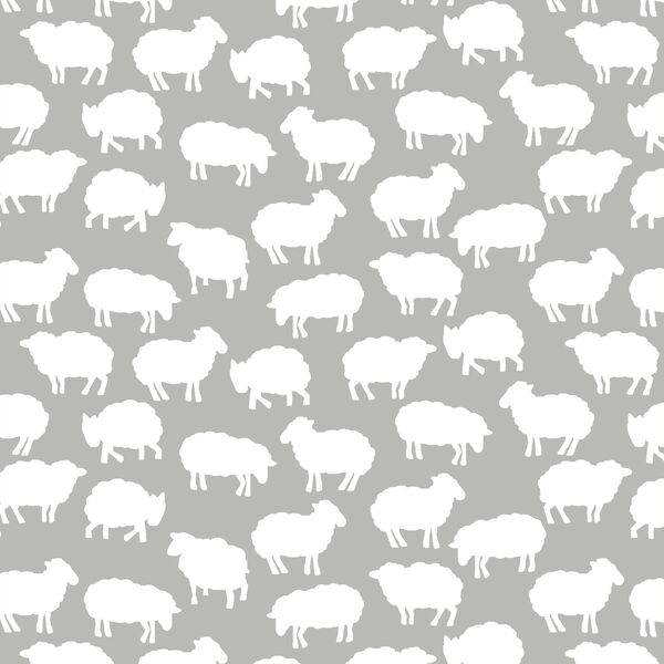 Sheep Silhouette in Pebble