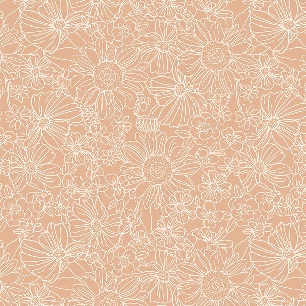 Sunflower Garden in Vintage Pink