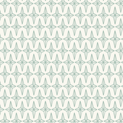 Star in Silt Green on Cream