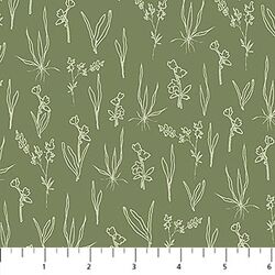 Line Floral in Green