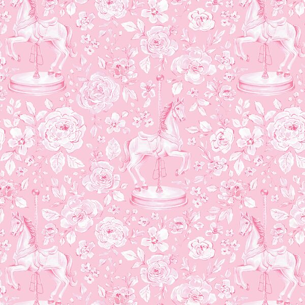 Carousel Horse in Camilla Pink